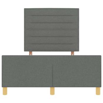 Bettgestell mit Kopfteil Dunkelgrau 120 x 190 cm Stoff