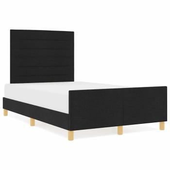 Bettgestell Schwarz 120x190 cm Stoff