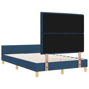 Bettgestell Blau Stoff 120 x 190 cm Bettgestell Rechteckig