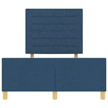 Bettgestell Blau Stoff 120 x 190 cm Bettgestell Rechteckig