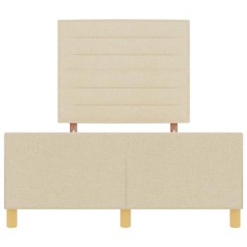 Bettgestell Creme 120x200 cm Stoff