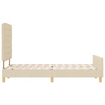 Bettgestell Creme 120x200 cm Stoff