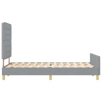 Bettgestell Hellgrau 140x190 cm Stoff