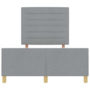 Bettgestell mit Kopfteil Hellgrau 140 x 190 cm Stoff