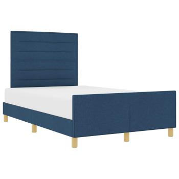 Bettgestell Blau 140x190 cm aus Stoff