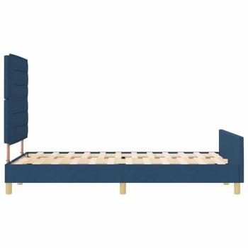 Blaues Stoffbettgestell 140x200 cm