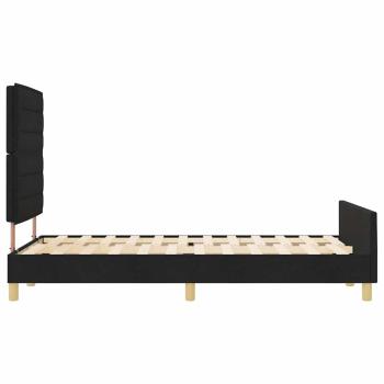 Schwarzes Stoffbettgestell 160x200 cm