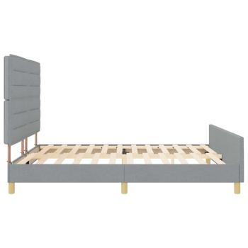 Bettgestell in Hellgrau 180x200 cm aus Stoff