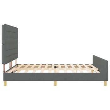 Bettgestell Dunkelgrau 180x200 cm Stoff