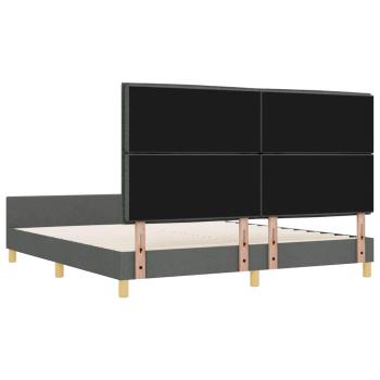 Bettgestell Dunkelgrau 180x200 cm Stoff