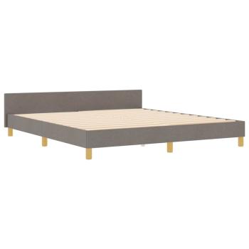 ARDEBO.de - Bettgestell in Taupe, 180x200 cm, Stoff
