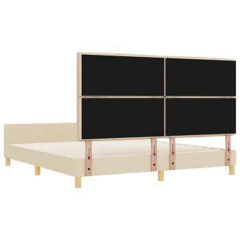 Bettgestell in Creme - 180x200 cm Stoff