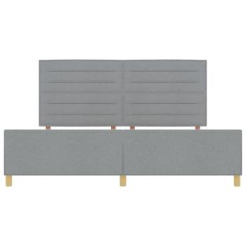 Bettgestell in Hellgrau, 200x200 cm, Stoff