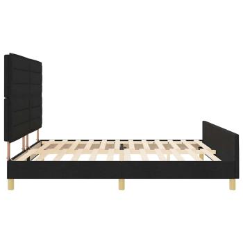 Schwarzes Stoffbettgestell 200x200 cm