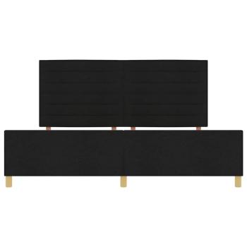 Schwarzes Stoffbettgestell 200x200 cm
