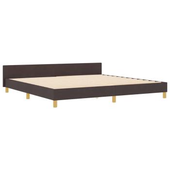 Bettgestell Dunkelbraun 200x200 cm Stoff