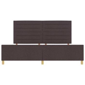 Bettgestell Dunkelbraun 200x200 cm Stoff