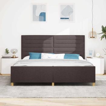 Bettgestell Dunkelbraun 200x200 cm Stoff