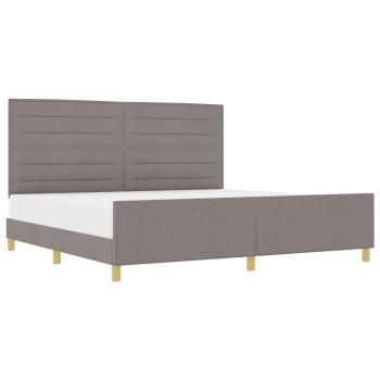 Bettgestell Taupe 200x200 cm aus Stoff
