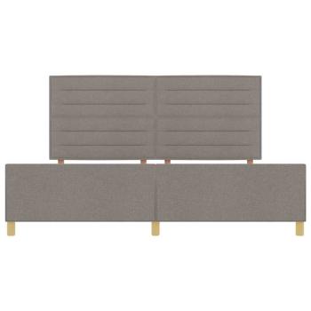 Bettgestell Taupe 200x200 cm aus Stoff