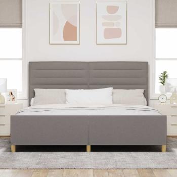 Bettgestell Taupe 200x200 cm aus Stoff
