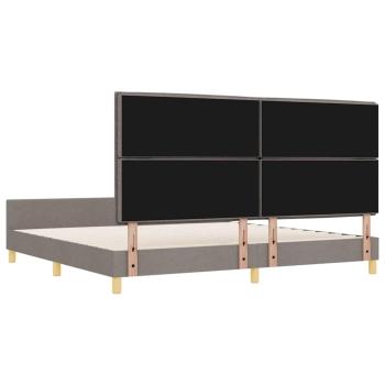 Bettgestell Taupe 200x200 cm aus Stoff