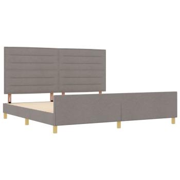 Bettgestell Taupe 200x200 cm aus Stoff