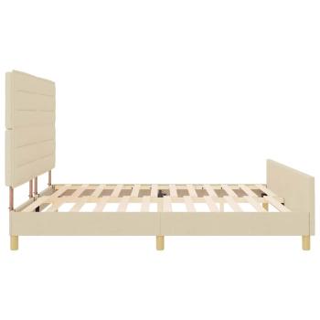 Creme Stoff Bettgestell 200x200 cm