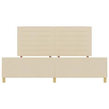 Creme Stoff Bettgestell 200x200 cm