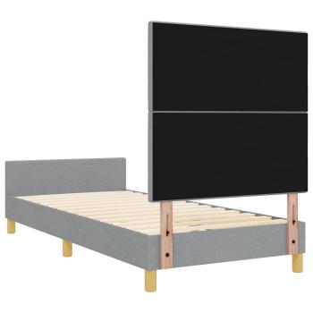 Hellgrau Stoffbettgestell 80x200 cm