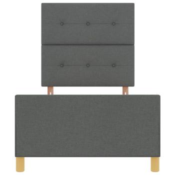 Bettgestell Dunkelgrau 80x200 cm aus Stoff