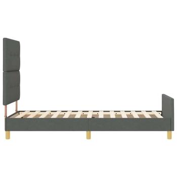Bettgestell Dunkelgrau 80x200 cm aus Stoff