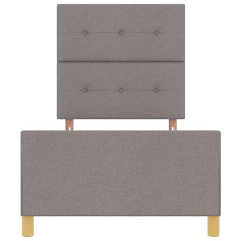 Bettgestell in Taupe, 90x190 cm, Stoff