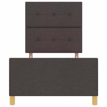 Bettgestell Dunkelbraun 90x200 cm Stoff
