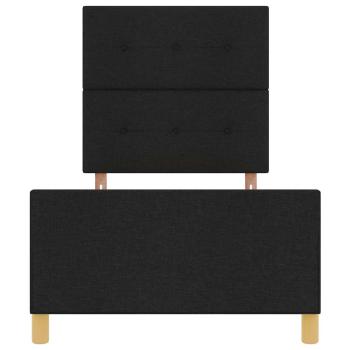 Bettgestell Schwarz 100x200 cm Stoff