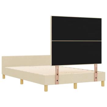 Bettgestell in Creme, 120x190 cm, aus Stoff