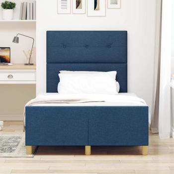 Bettgestell blau 120x190 cm aus Stoff