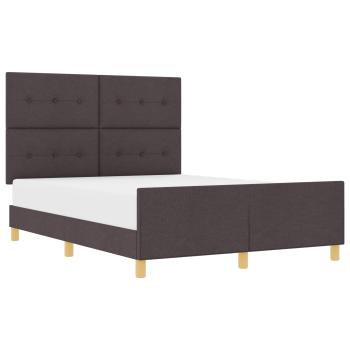 ARDEBO.de - Bettgestell Dunkelbraun 140x200 cm Stoff