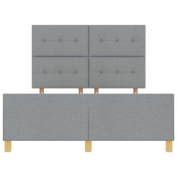 Bettgestell Hellgrau 160x200 cm Stoff