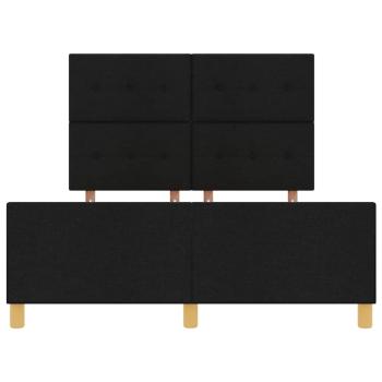 Bettgestell Schwarz 160x200 cm Stoff