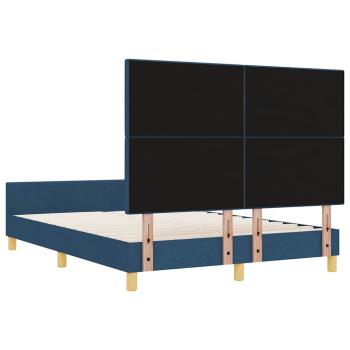 Bettgestell Blau 160x200 cm Stoff