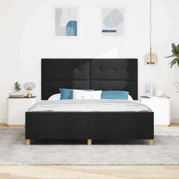 Bettgestell Schwarz 180x200 cm Stoff