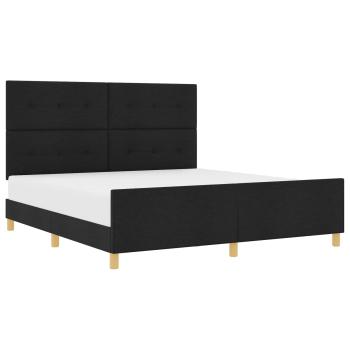 Bettgestell Schwarz 180x200 cm Stoff
