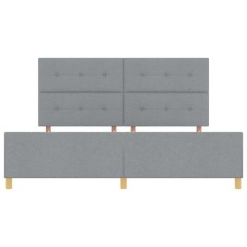 Bettgestell Hellgrau 200x200 cm Stoff