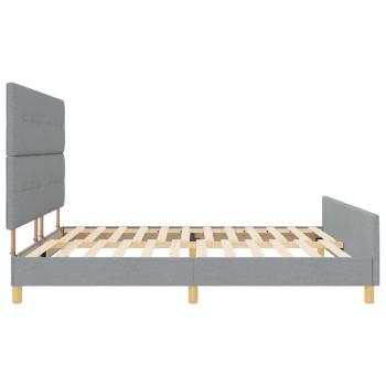 Bettgestell Hellgrau 200x200 cm Stoff