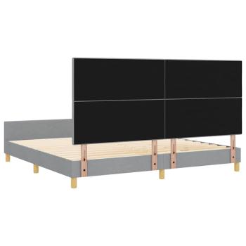 Bettgestell Hellgrau 200x200 cm Stoff