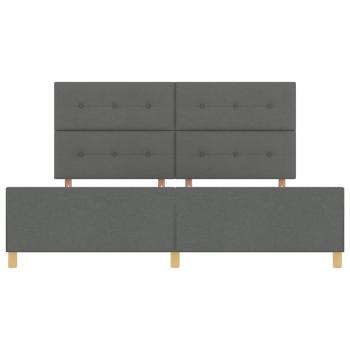 Bettgestell Dunkelgrau 200x200 cm Stoff