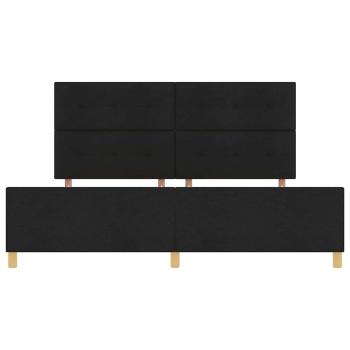 Bettgestell Schwarz 200x200 cm Stoff