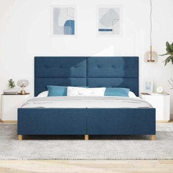 Bettgestell Blau 200x200 cm Stoff