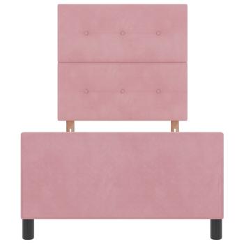 Pinkes Samtbettgestell 80x200 cm